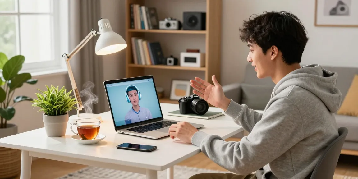 Engaging chat with Crush on AI in a cozy workspace, showcasing technology and companionship.